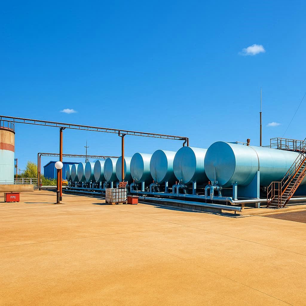 Нефтебаза в Красноярске резервуарный парк для хранения топлива