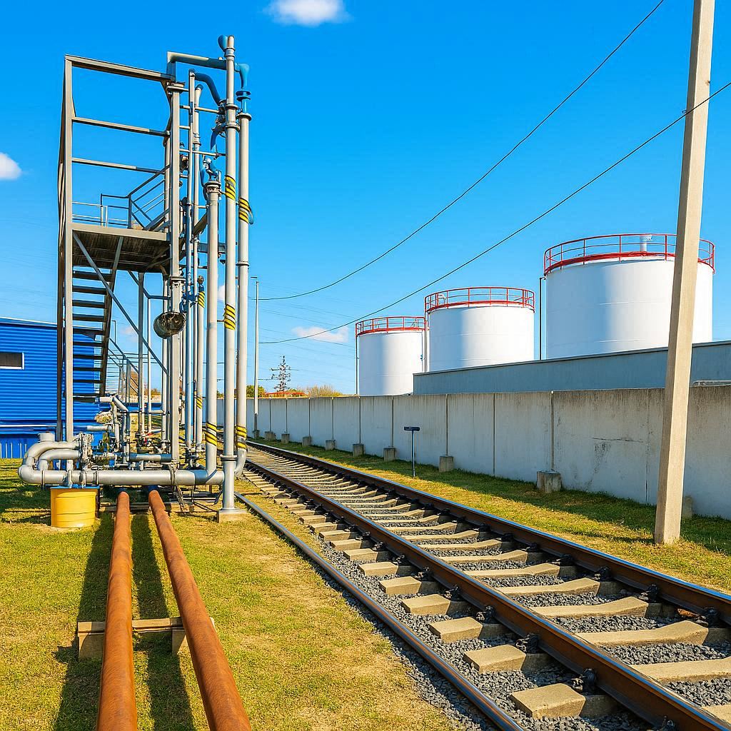 Склад дизельного топлива на нефтебазе в Красноярске